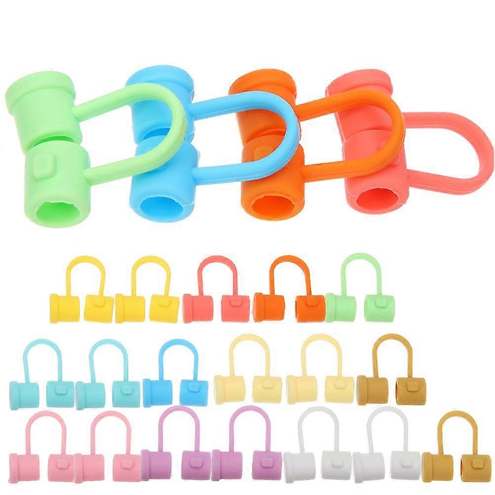 30Pcs Drinking Straw Covers Reusable Straw Caps Straw Decorative Caps Straw Supply
