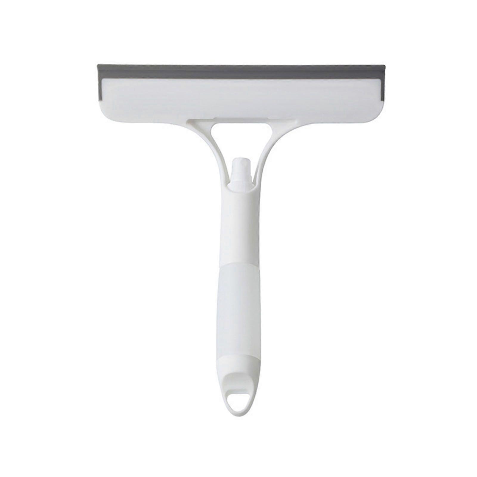3-in-1 Window Squeegee, Multifunctional Window Cleaning Tools with Sponges and Spray(White)