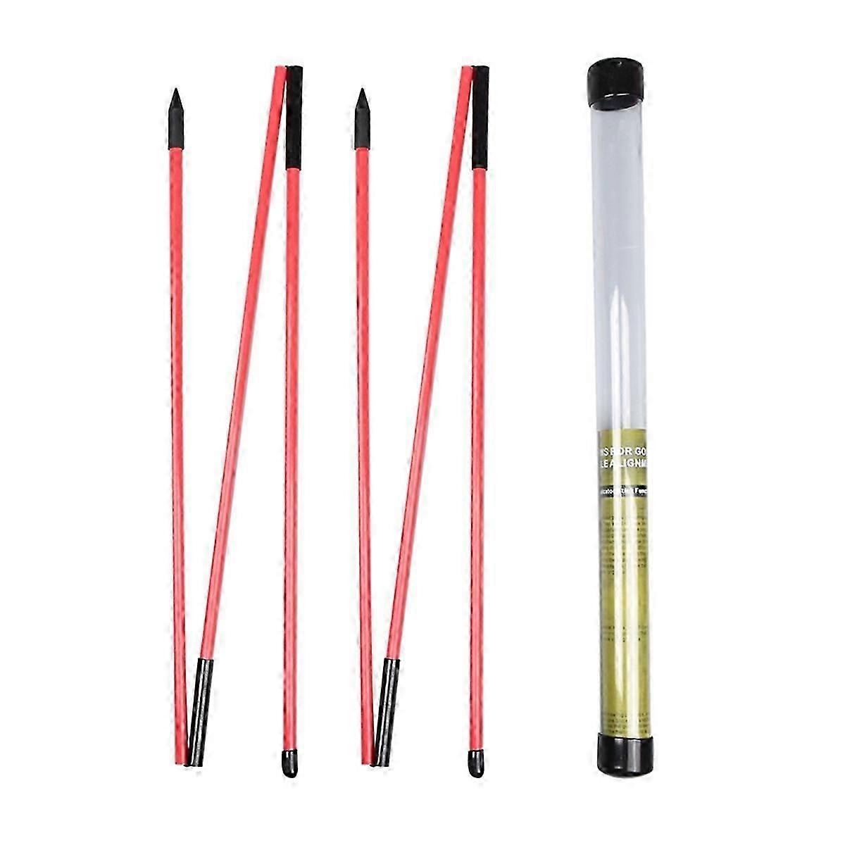 Golf Alignment Sticks Golf Practice Rods Putter Red Trainer Tools Golf Swing Training Tool
