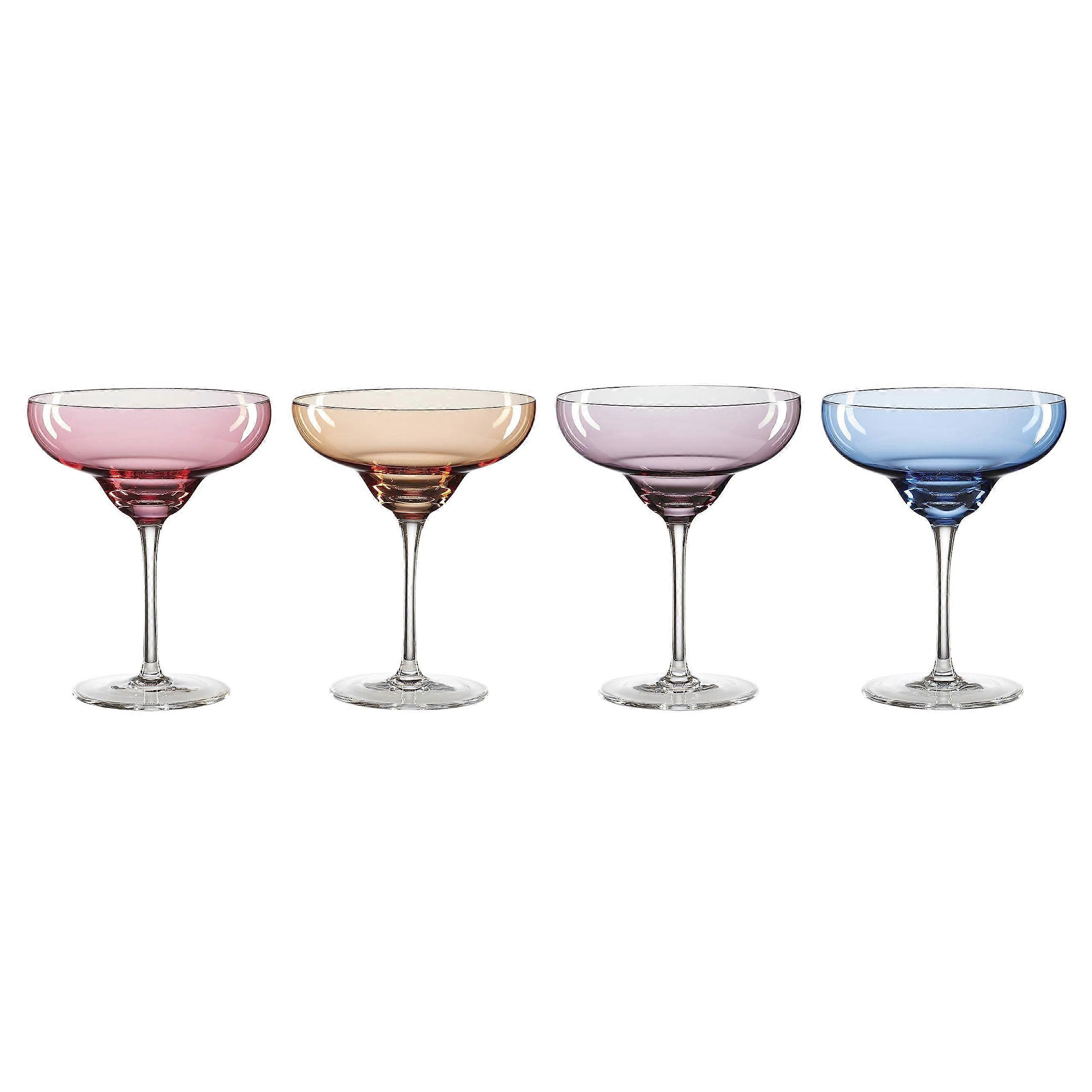 True Colors Margarita Glasses, Set of 4, 4 Count, Multi