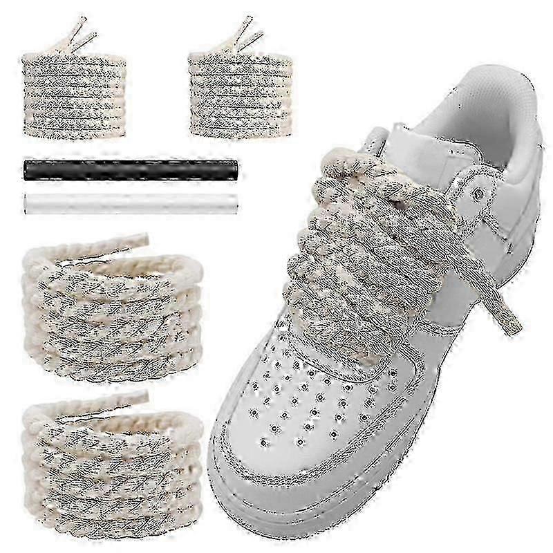 Round Cotton Chunky Shoelaces Replacement Laces for Sneakers