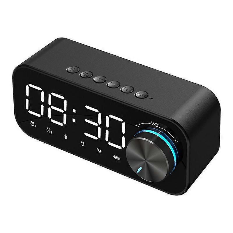 Alarm ClockSpeaker With led mirror (Black)