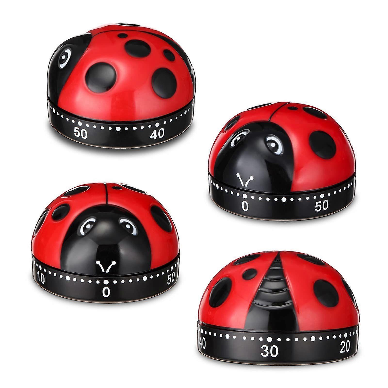 Cooking Timer - Cute Ladybug Cooking Timer 60 Minutes Mechanical Timer Kitchen Alarm Clock For Kids Reading Do Exercise Baking No Batteries Required