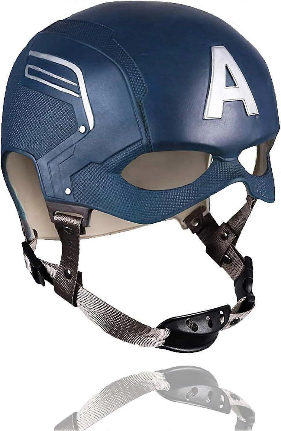 Cosplay Latex Helmet Movie Captain Mask Halloween Masquerade Carnival Costume Props Blue