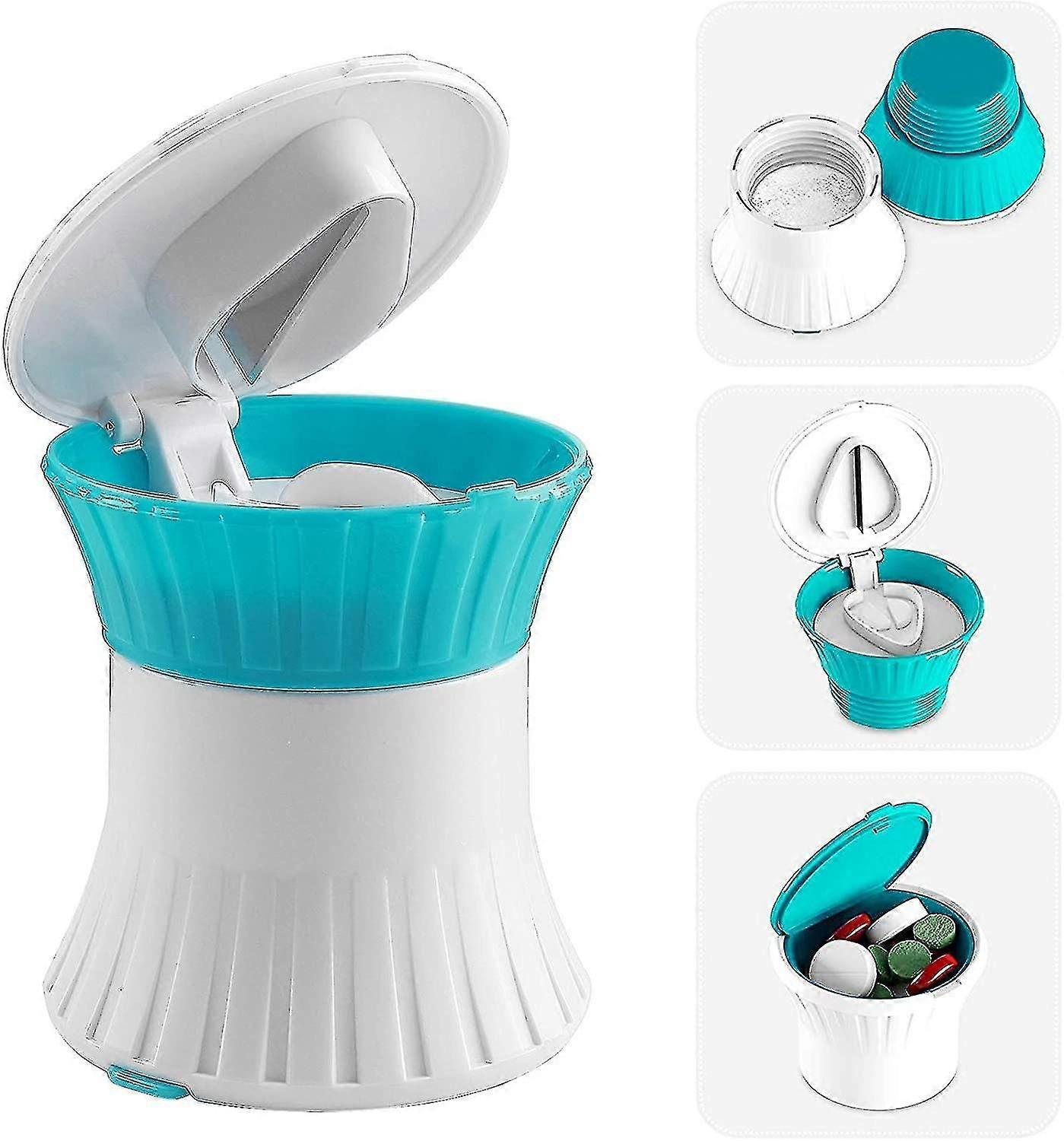 صناديق حبوب منع الحمل 3 في 1 حبوب منع الحمل القاطع حبوب منع الحمل مربع مع كسارة متعددة الوظائف المحمولة