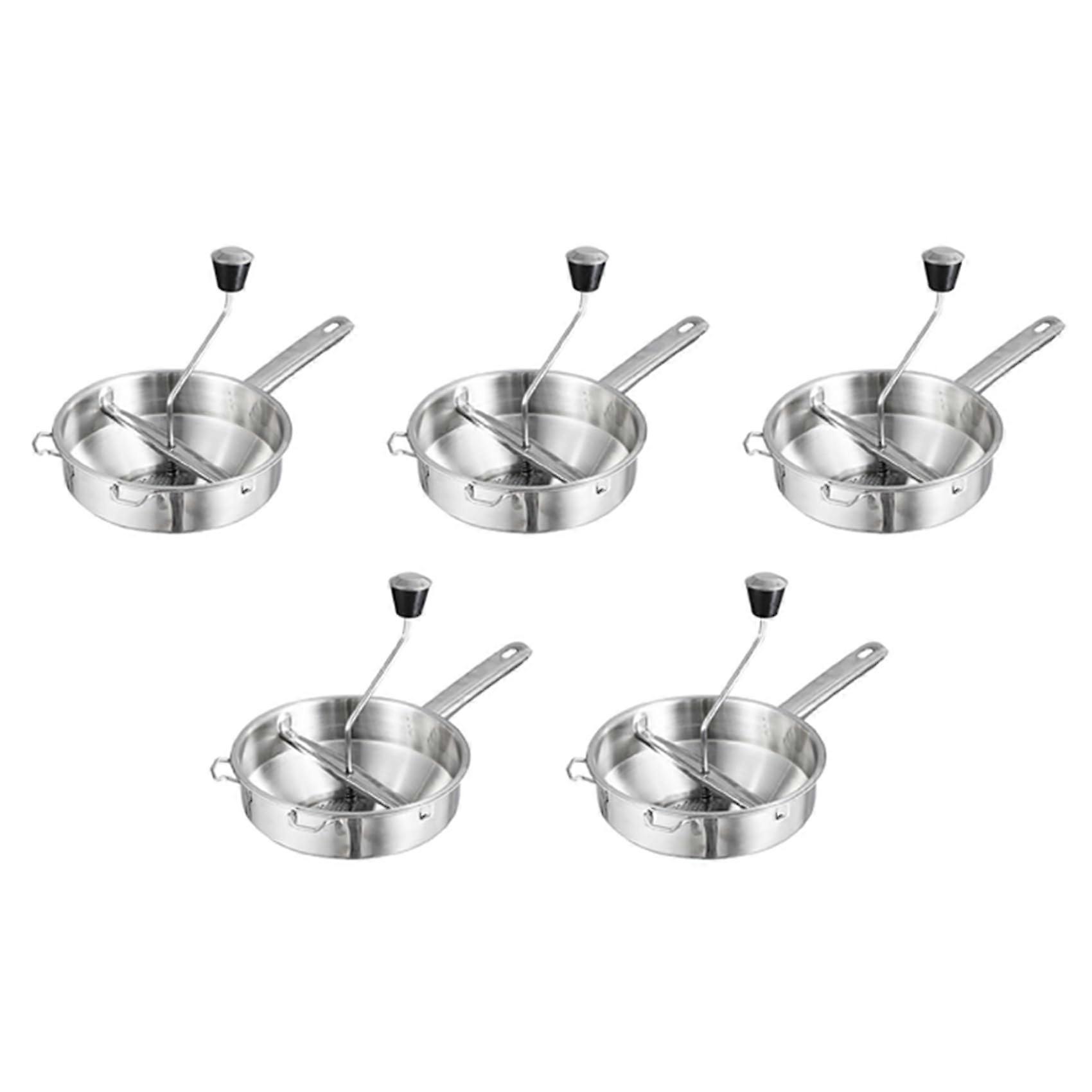 5X Stainless Steel Rotary Food Mill for Pureeing Vegetables, Making Soups, and Home Kitchen Use