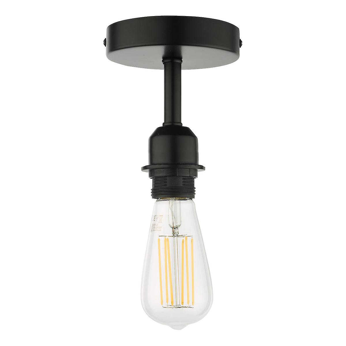Lighting Basic 1 Light Semi Flush Suspension Bracket Matt Black