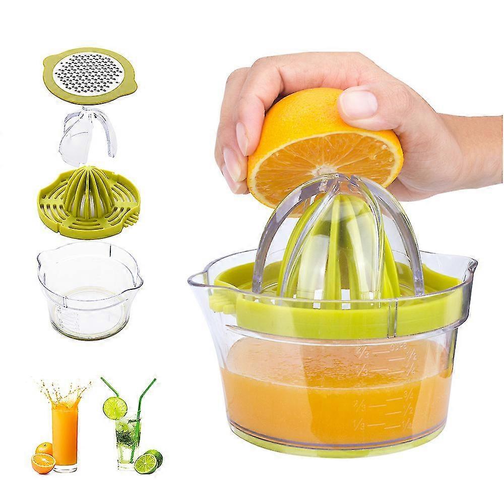 Professional Manual Orange and Lemon Squeezer with 14.5X Juice Extraction and 4-in-1 Functionality