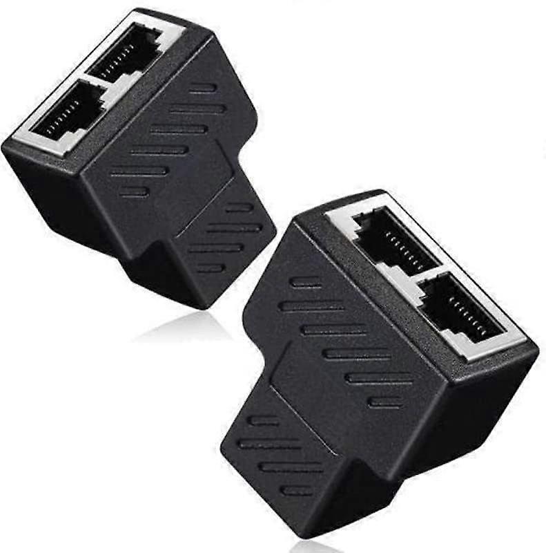 2025 Latest Model  2 Pack RJ45 Splitter Coupler Adapter Network LAN ETHERNET