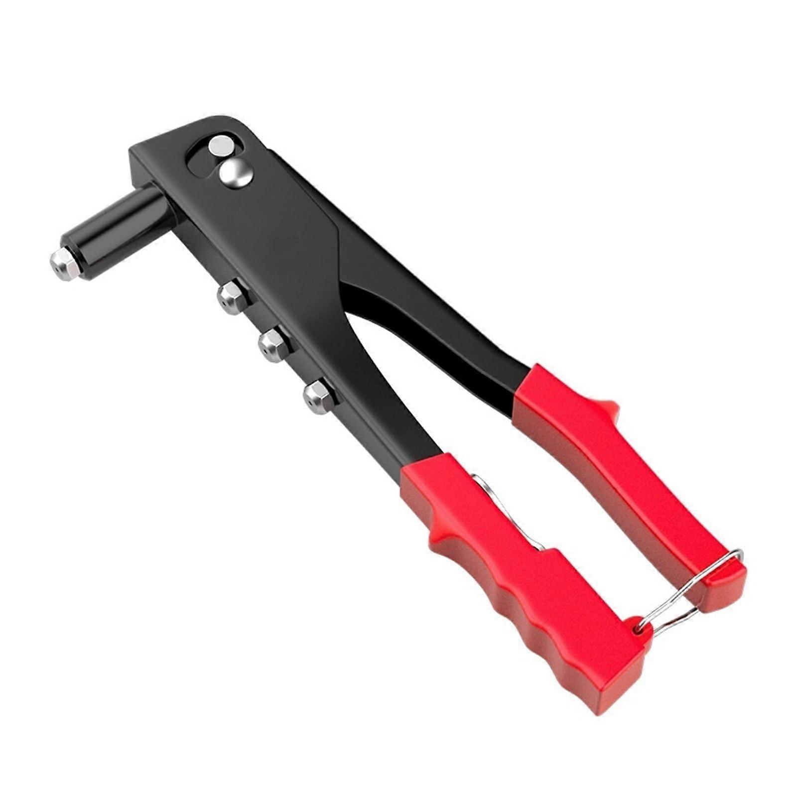 Heavy Duty Manual Rivet Gun Kit with 100pcs Assorted Blind Rivets, Handheld Riveting Tool for Metal and Plastic Projects