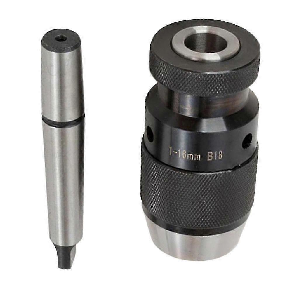 Self Tighten Keyless Lathe Drill Chuck MT2-B18 Arbor 1-16mm MK2
