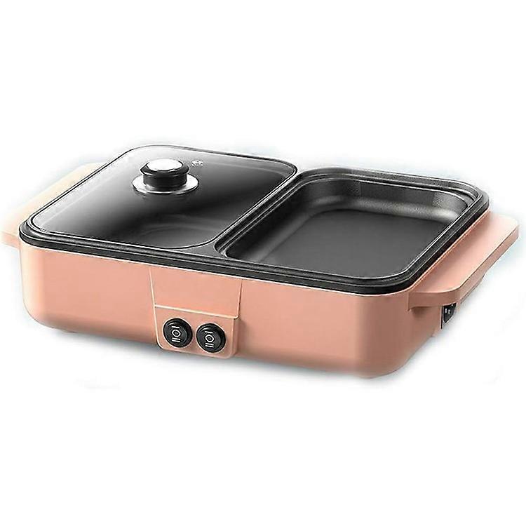 Multi-Function Electric Hot Pot Grill 2 in 1 Cooking Appliance with Dual Temperature Control