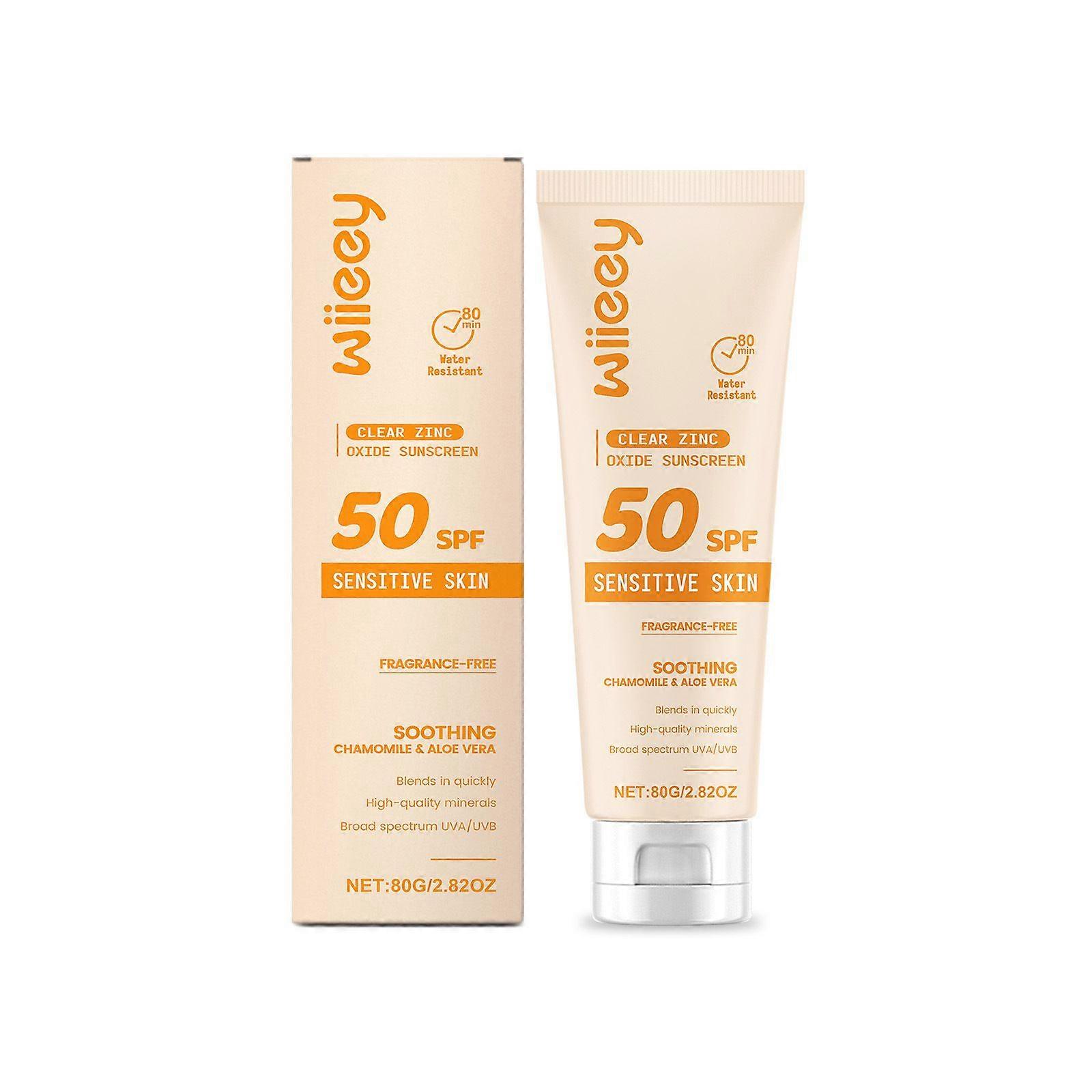 Αντηλιακό για παιδιά, Clear Zinc Oxide Sunscreen SPF 50 - Χωρίς Άρωμα, Προστασία Ευρέος Φάσματος UVA/UVB με Χαμομήλι & Αλόη για Ευαίσθητες Επιδερμίδες