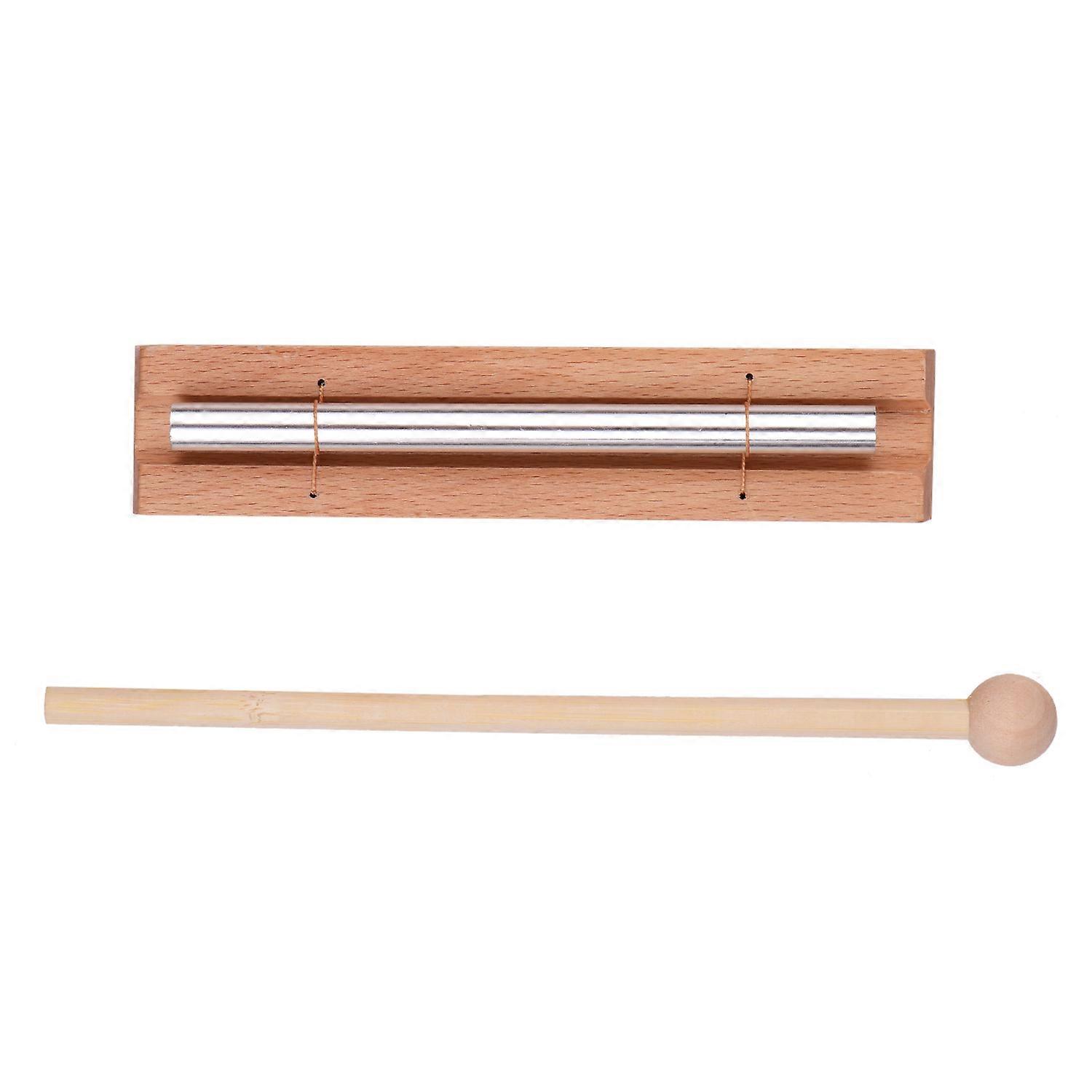 1-Tone Wooden Chimes with Mallet Percussion Instrument for Prayer Yoga Meditation Musical Chime for Children Teachers' Classroom Reminder Bell