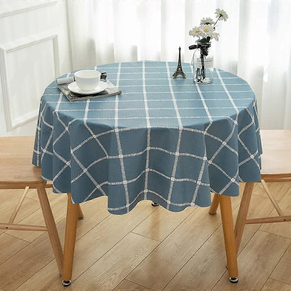 Tablecloths WaterRepellent PVC Solid Colour Lotus Effect Tablecloths Deep Blue 120 × 170 cm