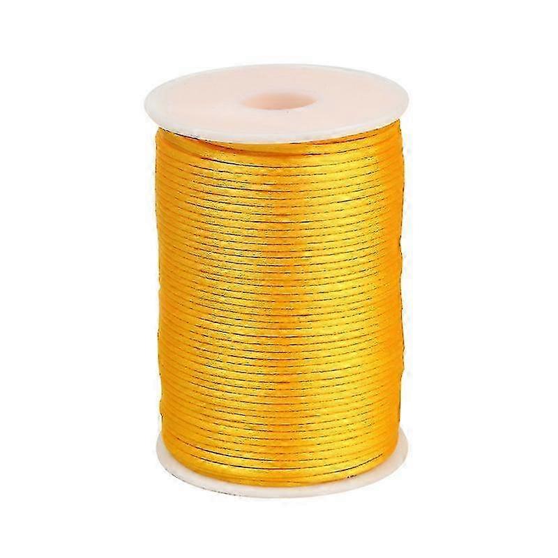 2mm x 100m Cream White Satin String Nylon Cord for Jewelry Making Bracelets, Rattail Macrame Trim Cord for Necklaces in Bulk