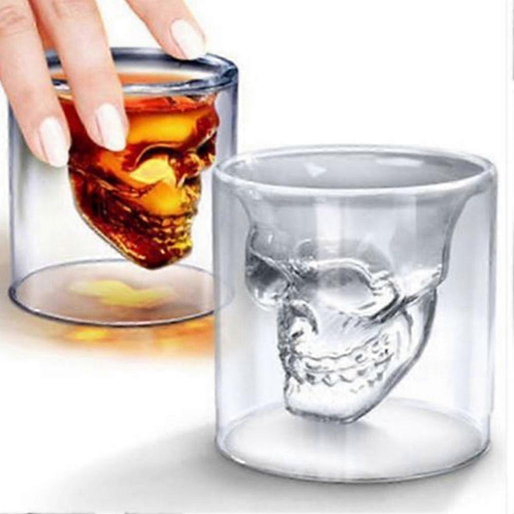 250ml Double Crystal Skull Glass Coffee Cocktail Cup