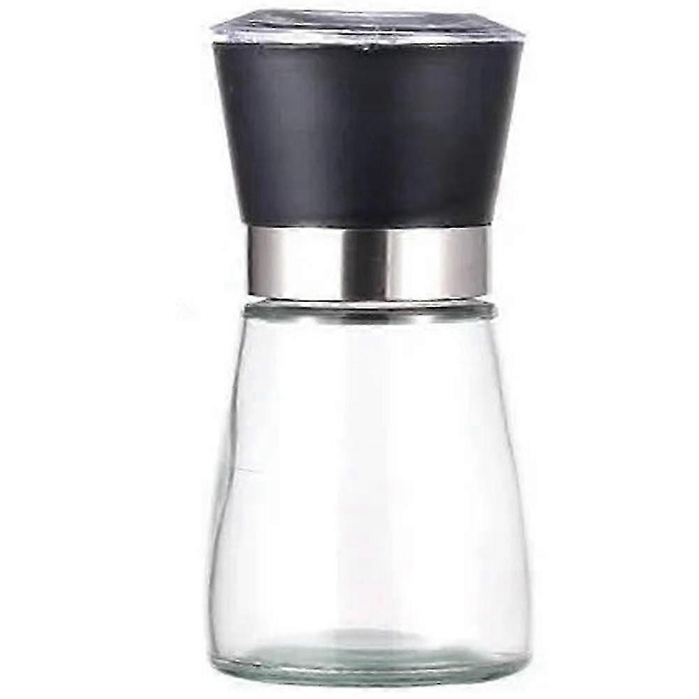 Stainless Steel Adjustable Salt & Pepper Grinder Set, Refillable Ceramic Mill