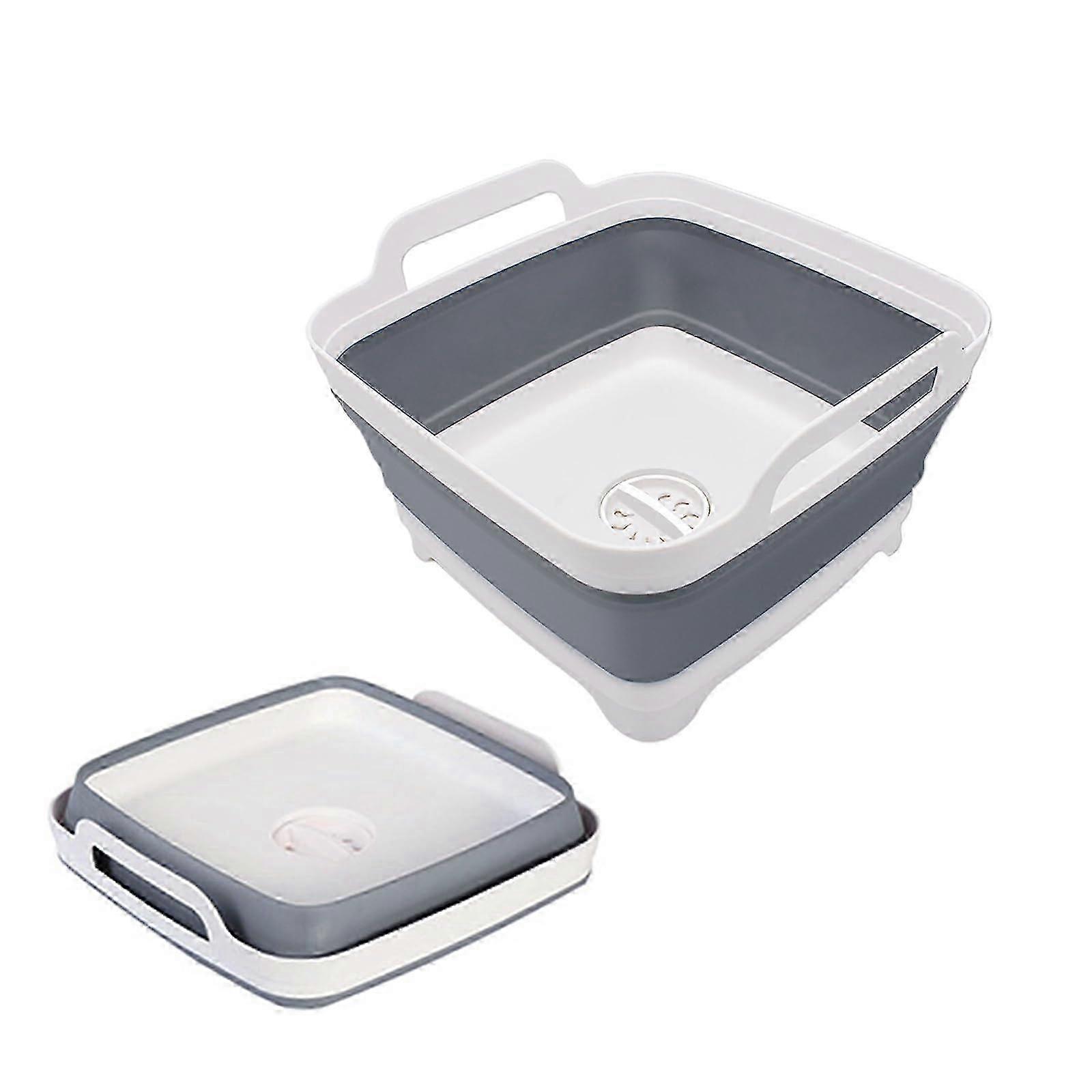 حوض حوض التخييم القابل للطي 2.4 جالون (9 لتر) حوض أطباق قابل للطي لتوفير المساحة الخارجية