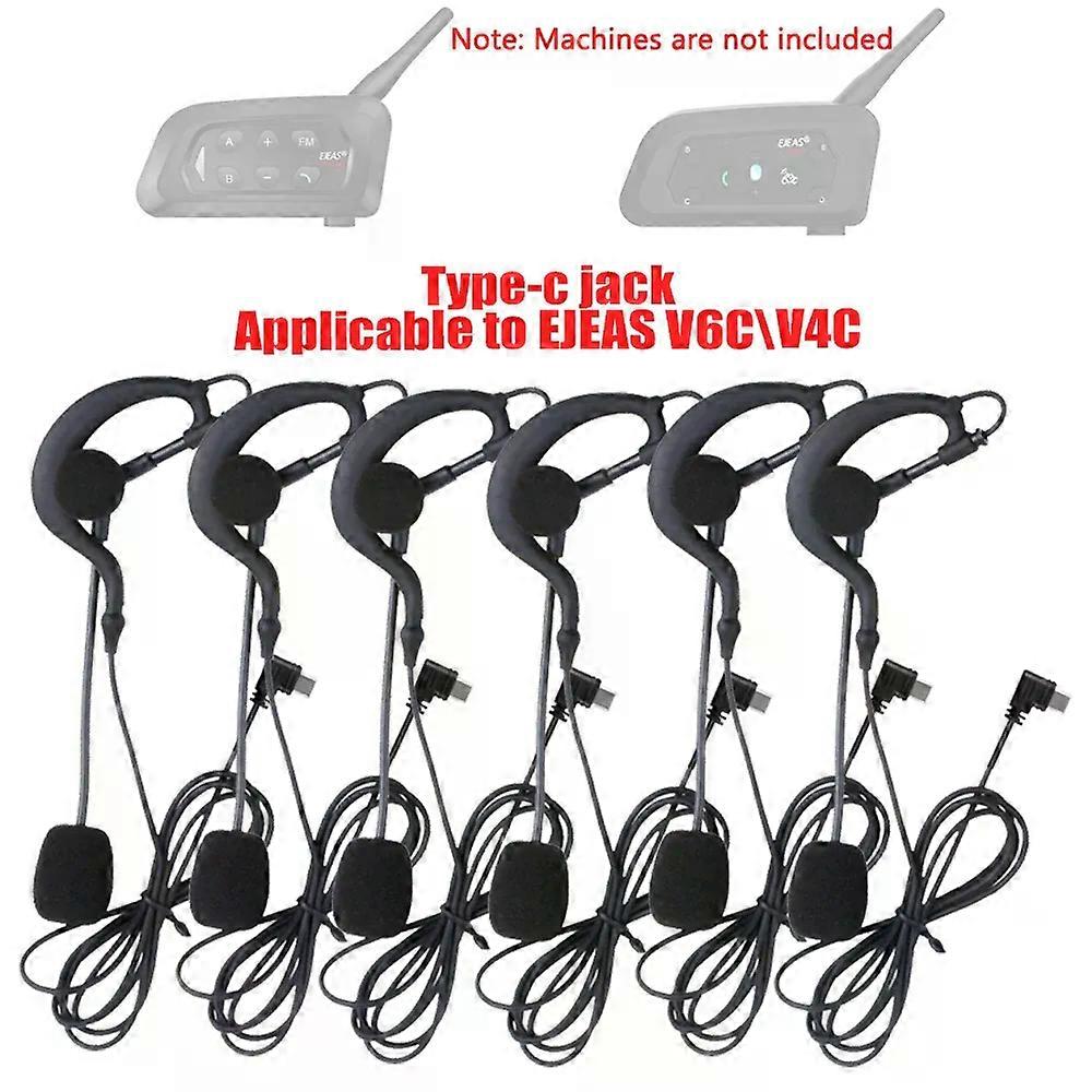 EJEAS V6C V4C PLUS Arbitru Cârlig pentru urechi Căști Type-c Jack Căști Microfon Full Duplex Căști Arbitru Accesorii interfon