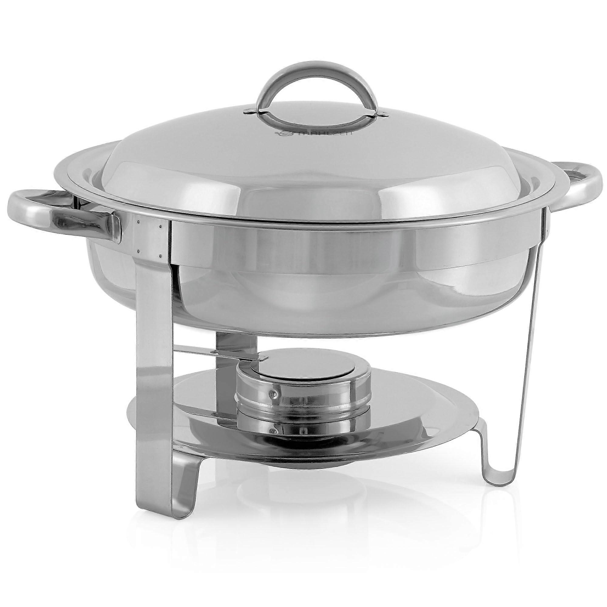 Stainless Steel Chafing Dish Round 4.5L Food Warmer Bain Marie for Buffet