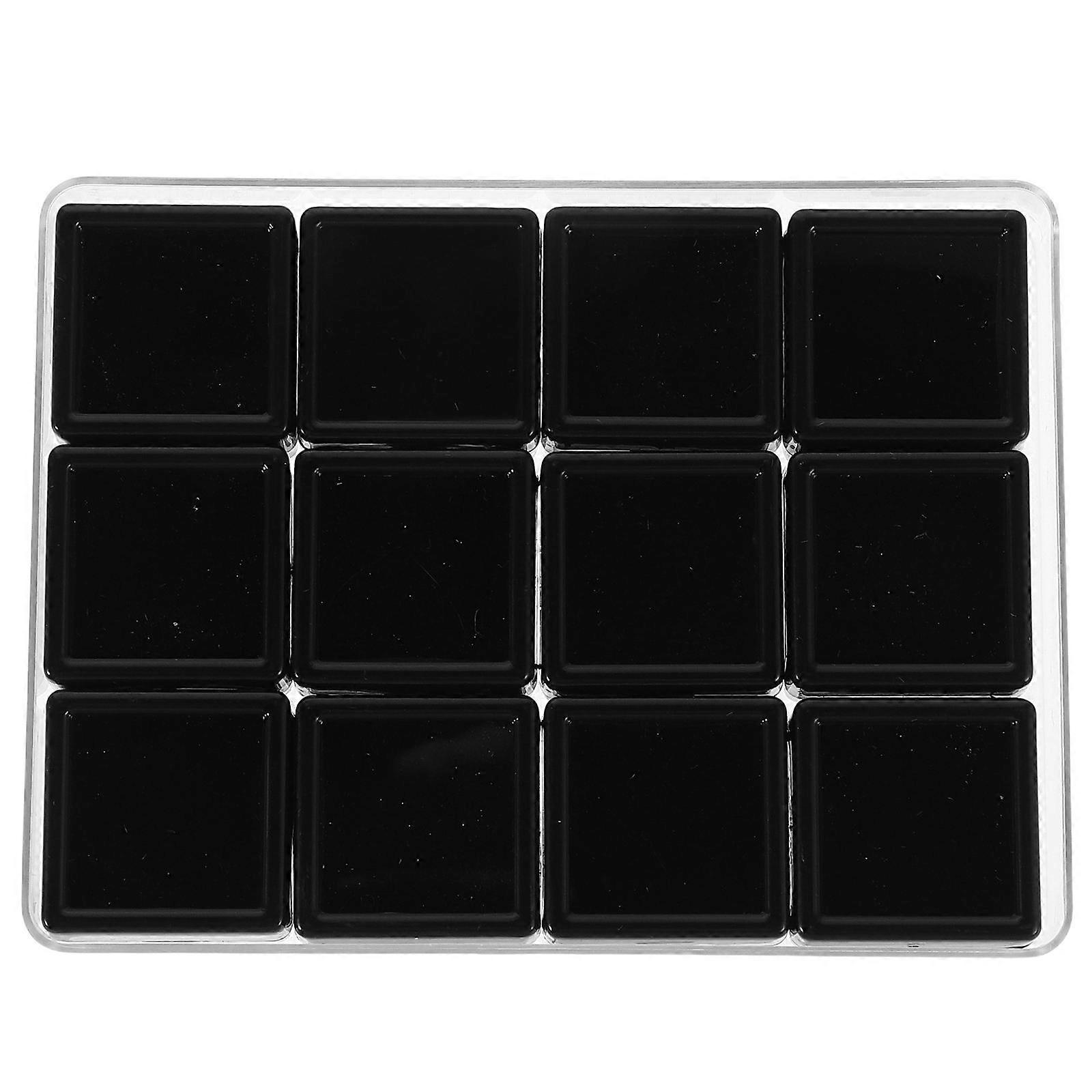 Presentation Boxes For Gemstones Rectangular Acrylic Container Clear Design Travel Office Desk Organization 12.50X9.50X2.00CM 1Pcs