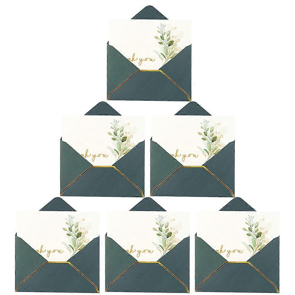 Wedding Cards Pack Elegant Thank You Cards Anniversaries Simple Color Matching 20.00X15.00X0.05cm 6Pcs