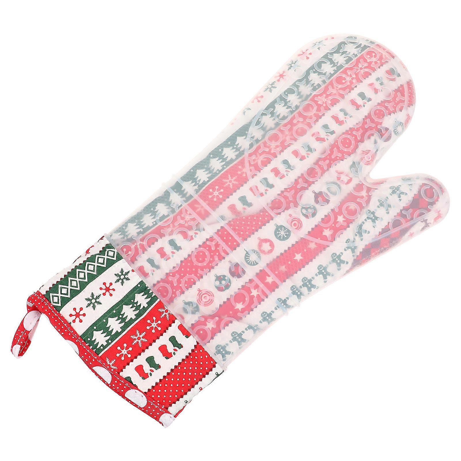 Heat Resistant Oven Gloves Anti-Scald Protection from Burns Reusable Oven Mitts Assorted Color 36x18.5cm 1Set