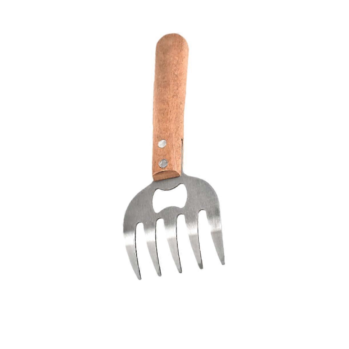 1 piece meat shredder with wooden handle BBQ tool for shredding meat for pulled pork chicken durable and heat resistant