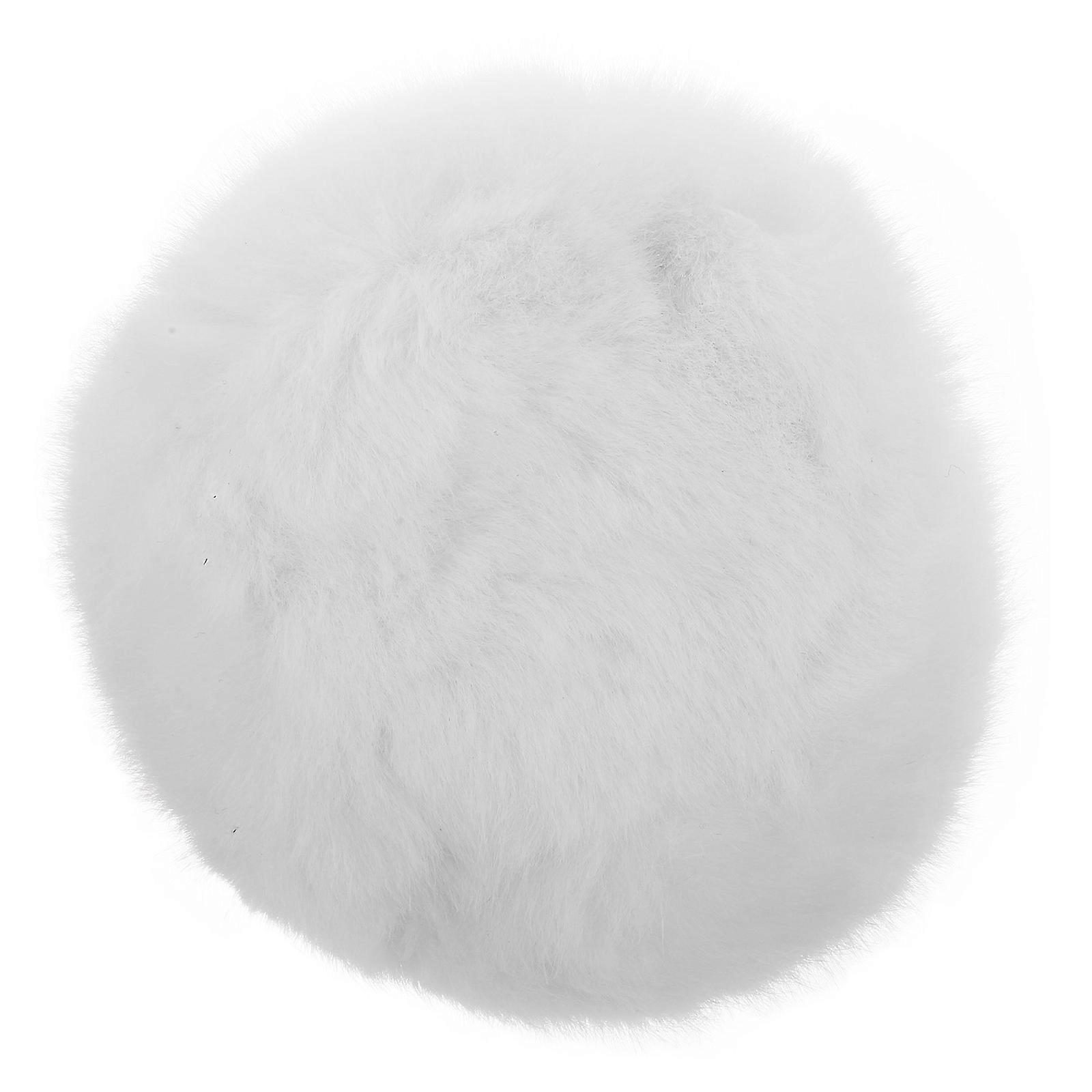 White Fluffy Microphone Windshield Puff for Pop Filter Soundproof Windscreen Suitable for Broadcasting Studio KTV Easy Installation Washable Design