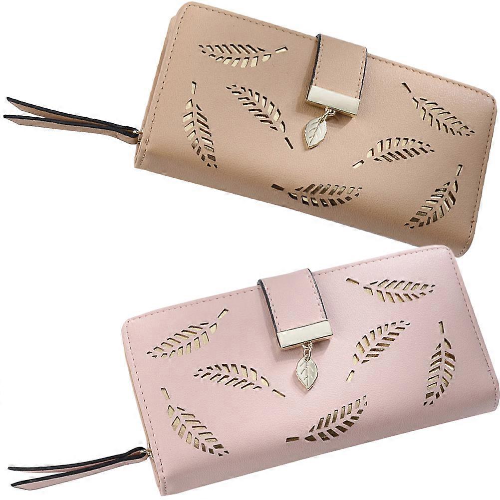 Credit Card Wallet Women Coin Storage Rectangular Shape Elegant Design 2Pcs
