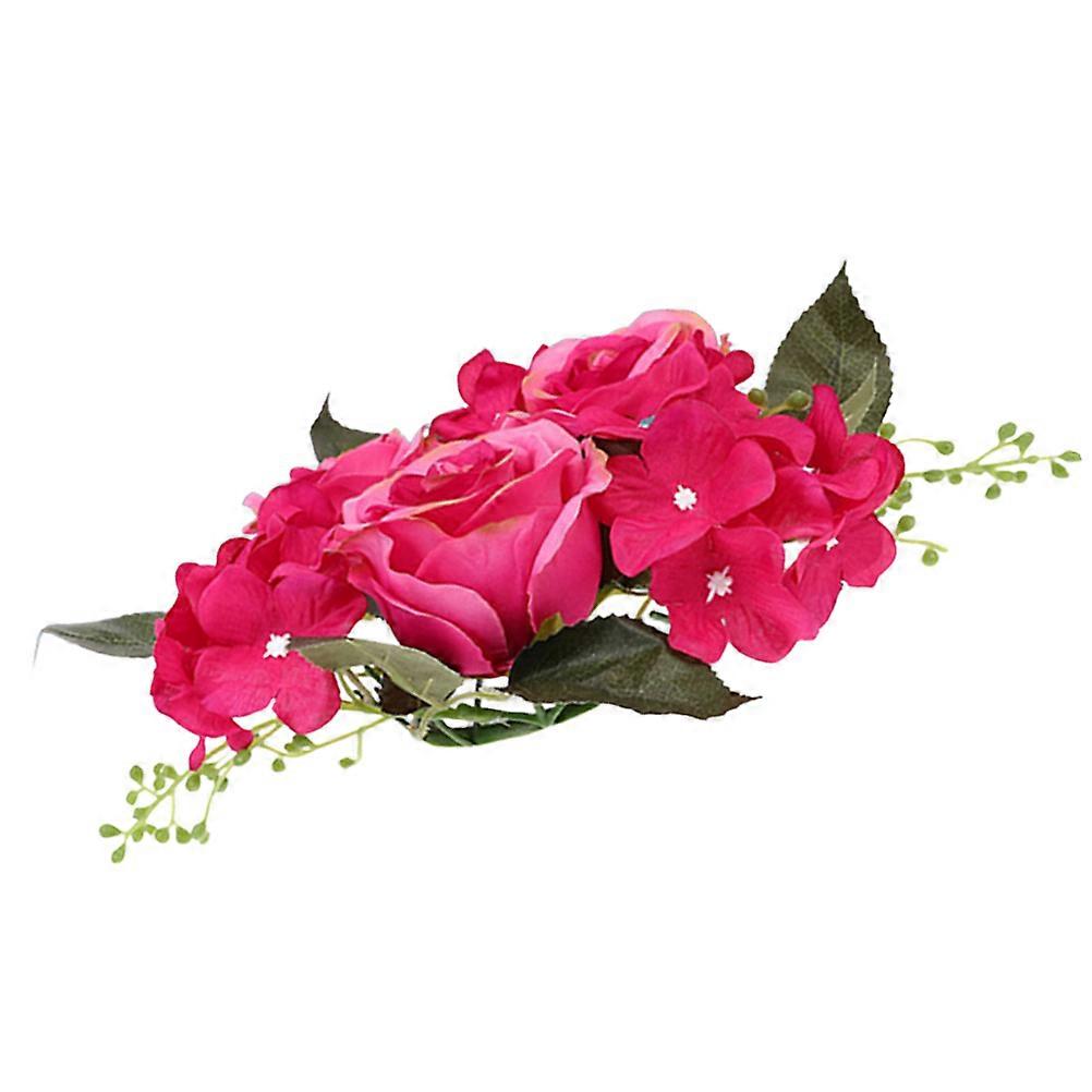 Artificial Candle Rings for Pillars Red Candle Ring for Party Use