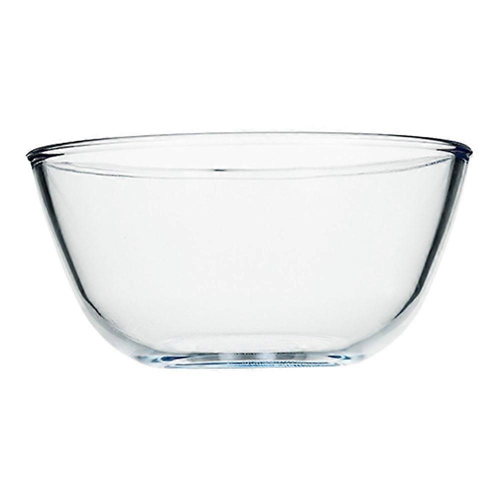 Salad Mixing Bowl Japanese Tableware Home Use Microwave Safe White Tempered Glass 1Set