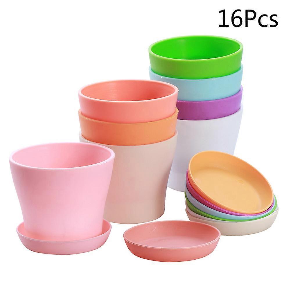Succulent Planter Pot Plastic Nursery Pot for School Projects Planter Crowd 16Set
