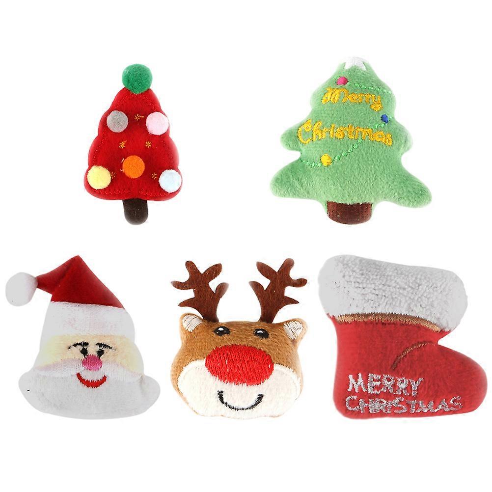 Kitten Teething Toys For Indoor Cat Christmas Toys Assorted Color 8.00X7.00X5.00CM Chew Interactive 5Pcs