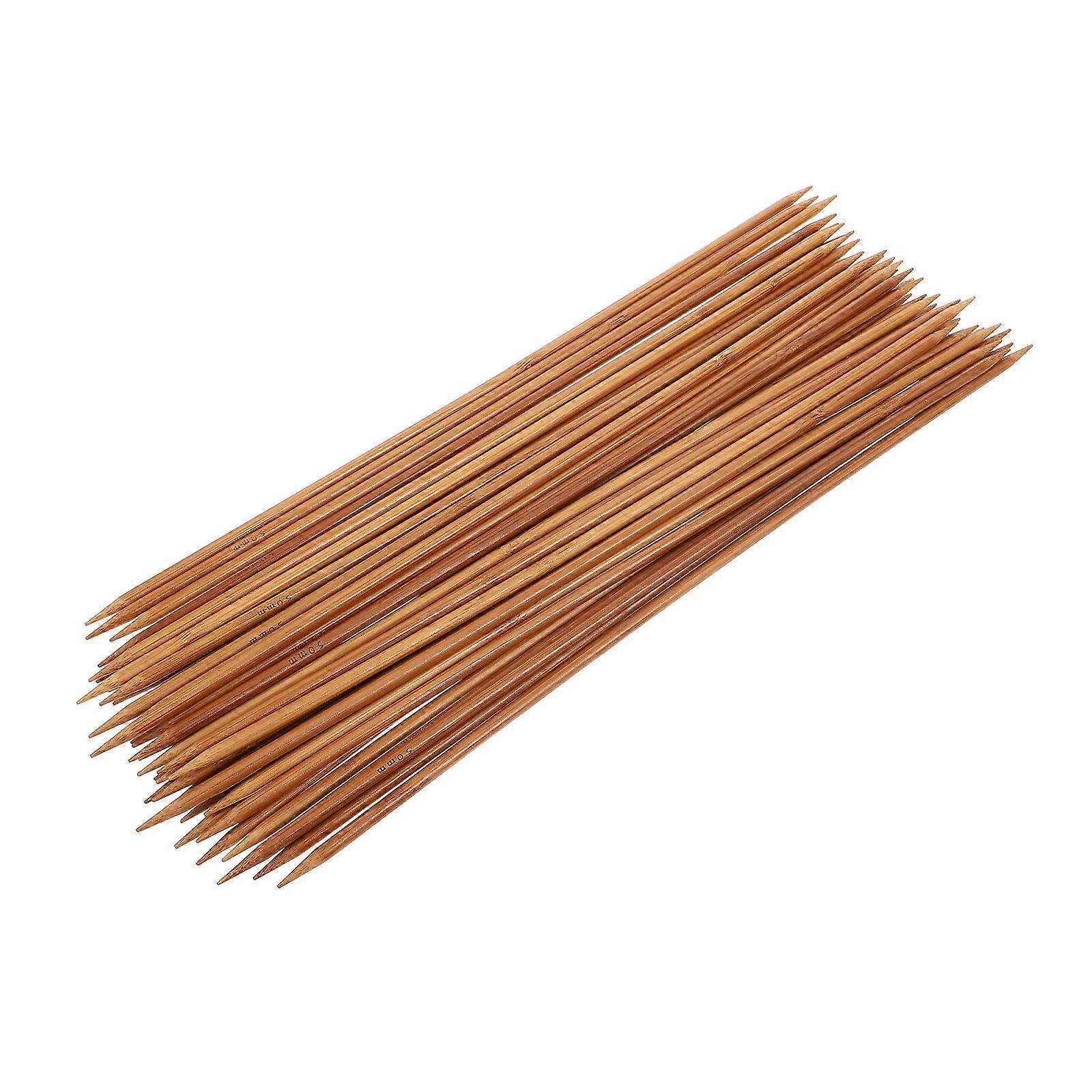 Weaving Needle Knitting Needles Diy Projects Double Pointed Brown 36X0.5X0.5CM 40Pcs