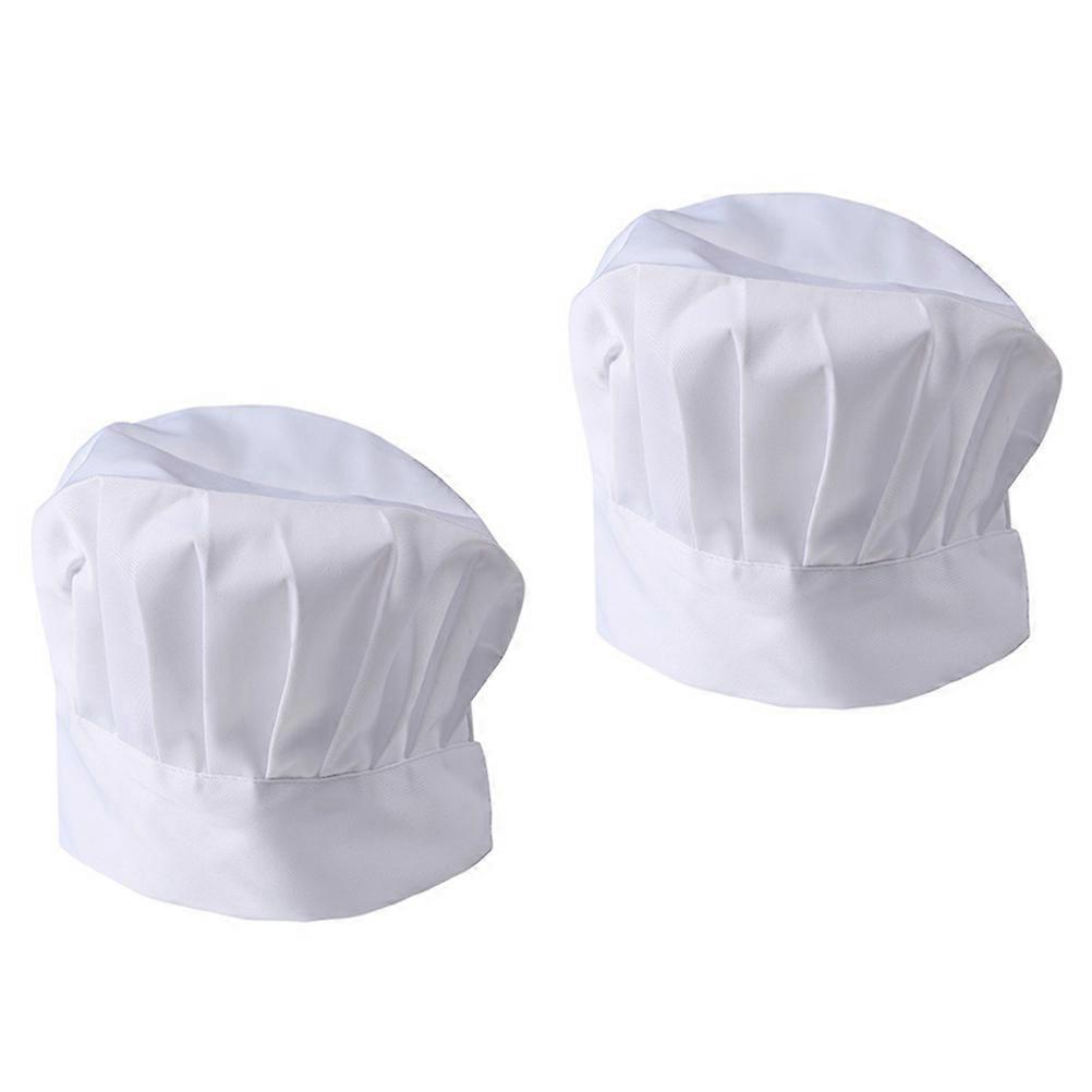 Work Hat Chef Anti-Pollution Adjustable Mesh Chef Hat for Food Service Hairnets in Restaurants and Bars 2Set