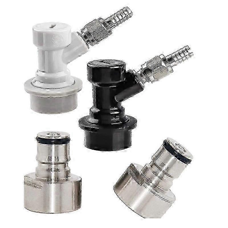 Ball Lock Keg Coupler Adapter with Quick Disconnect Conversion Kit for 5/8 Thread Stains Edition 0619