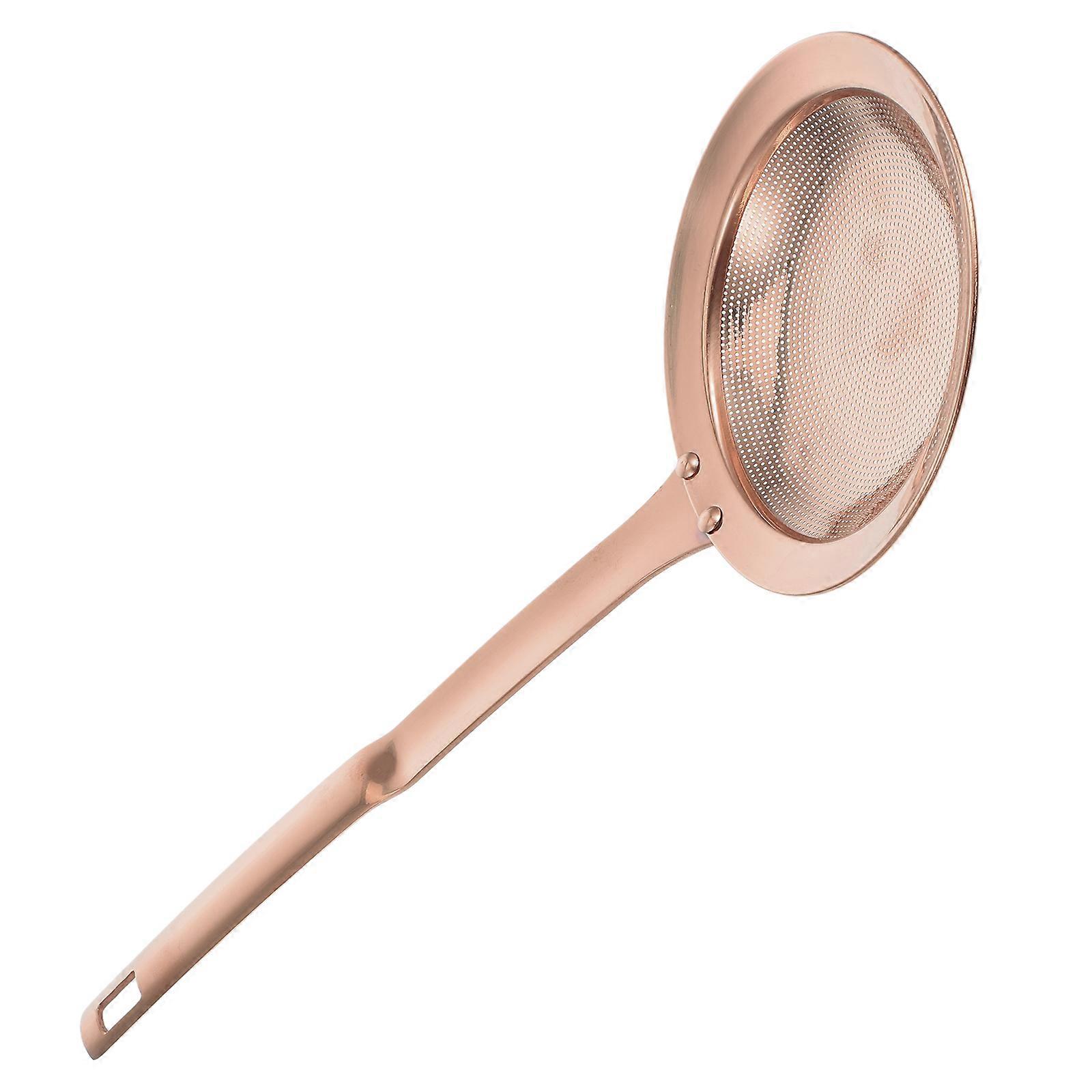 Stainless Steel Fine Mesh Skimmer Spoon with Nonslip Handle for Safe Oil Straining, Hot Pot, and Kitchen Tasks – Cooking Tool