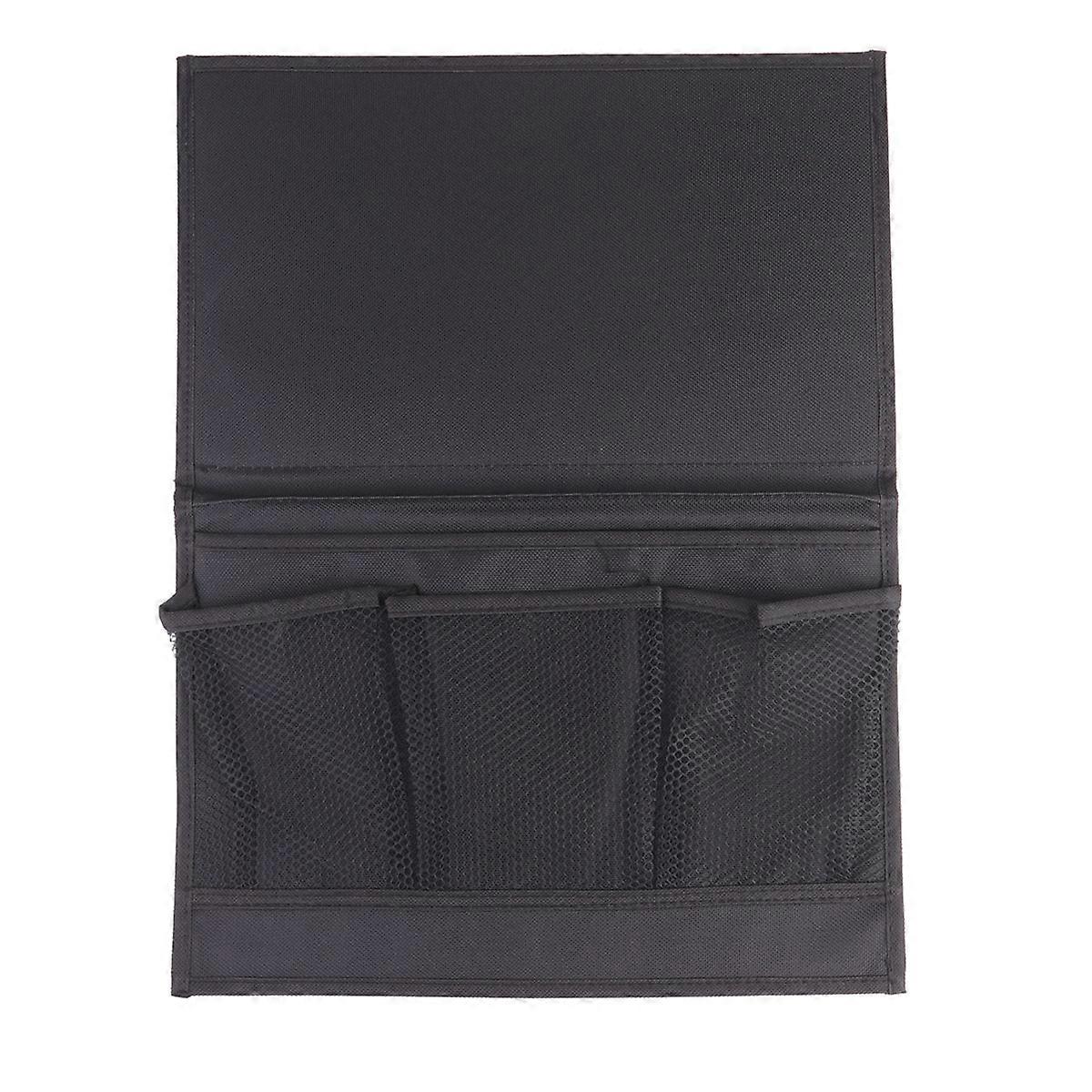 Bedside Storage Bag Organizer for Home Sofa Bed Black Rectangular Practical Design 31.5x21x22.3cm 1Pack