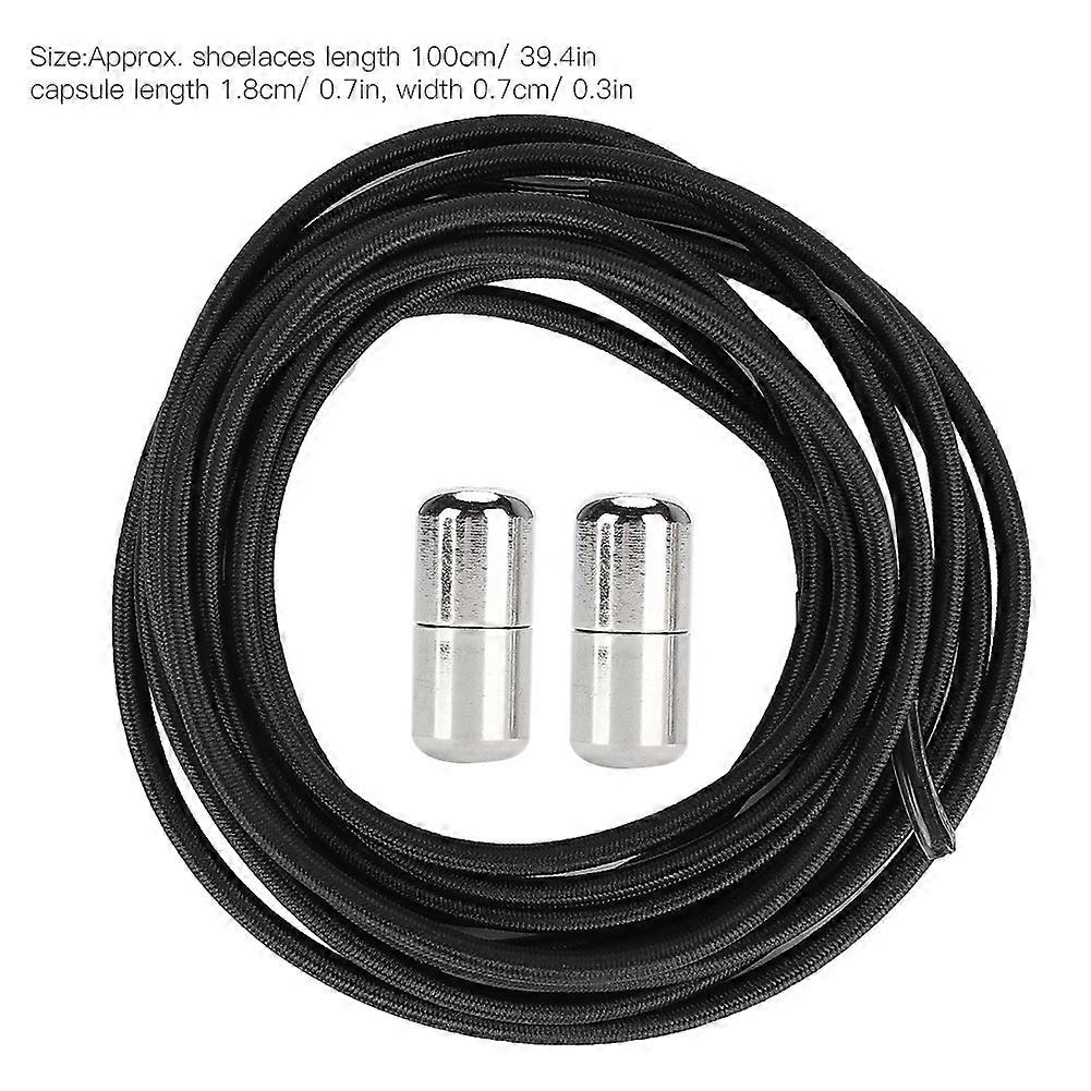 5 Pairs No Tie Elastic Shoelaces for Kids and Adults, Versatile Metal Shoelaces for Sneakers