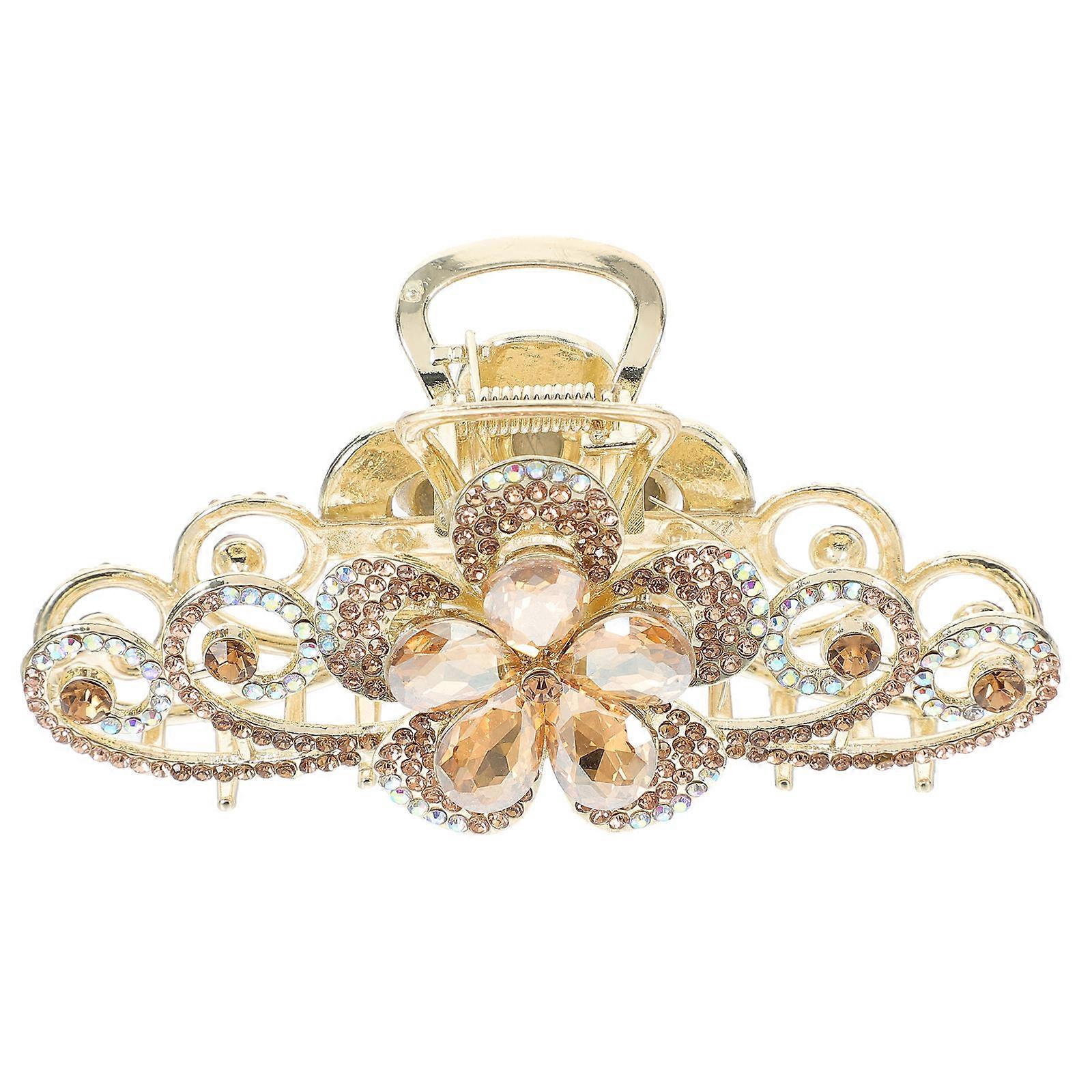 Jaw Clip For Different Occasions Large Size Alloy And Rhinestone 1Pack