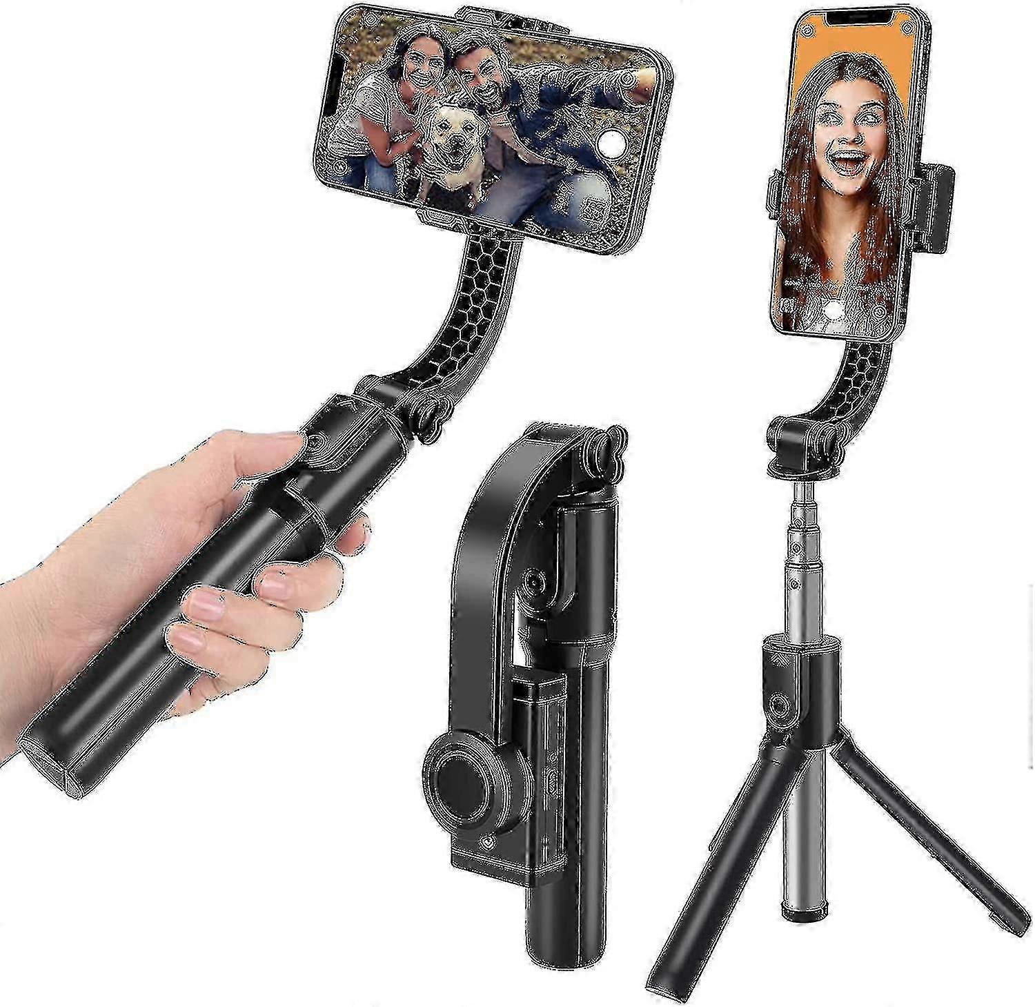 Σταθεροποιητής Gimbal για το smartphone με το επεκτάσιμο τρίποδο ραβδί selfie, ασύρματο μακρινό και τηλεφωνικό τηλεοπτικό σταθεροποιητή