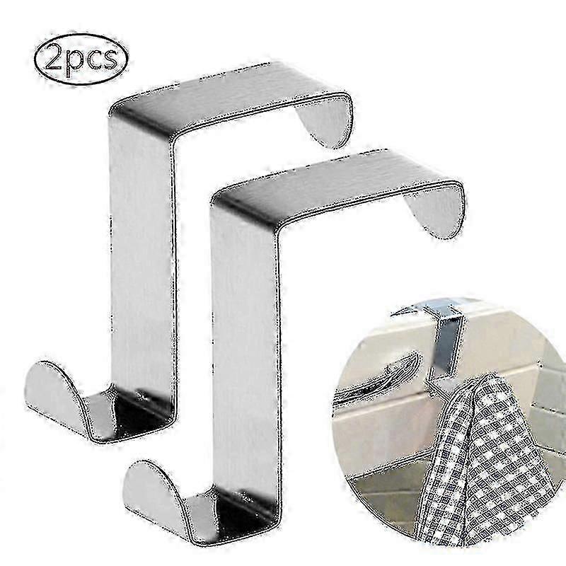 2-Pack No-Drill Rustproof Door Towel Hooks