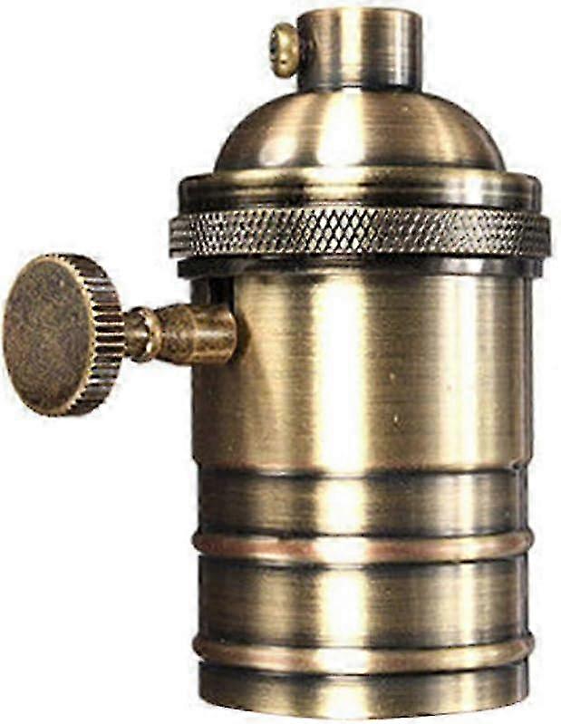Lamp Holder - Antique Brass E27 Screw Base Bulb Socket Lamp Holder With On/Off Switch Light Socket Bulb Holder 72Mm*34Mm Aeneous B SZRH A-V