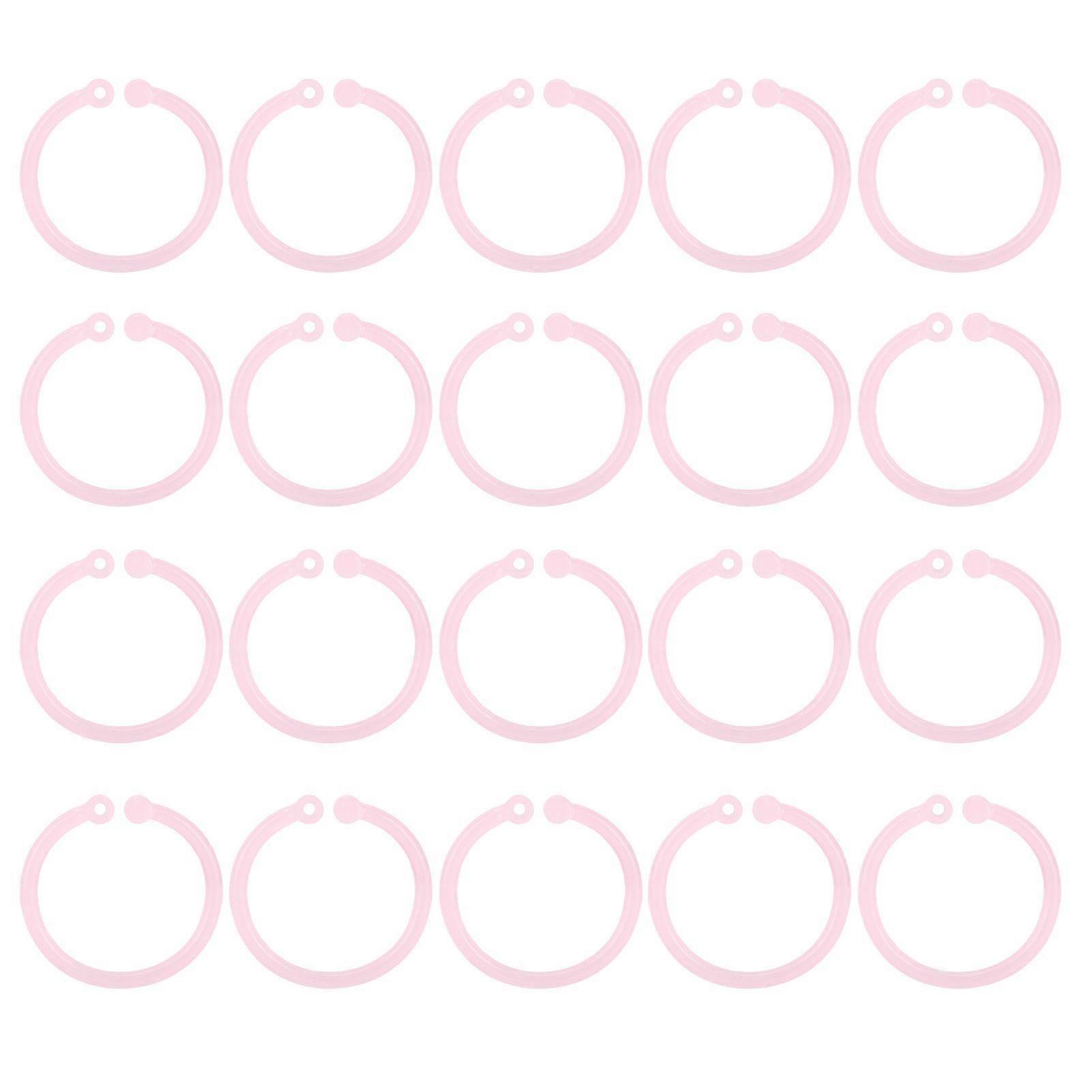 2025 Latest Model 20pcs Plastic Rings Transparent Flexible Loose Leaf Book