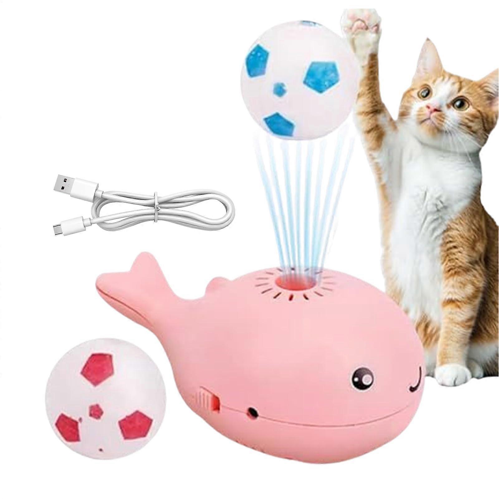 Whale toy for cats, whale floating ball Electric blowing cat teaser, interactive hunting toy, boredom buster