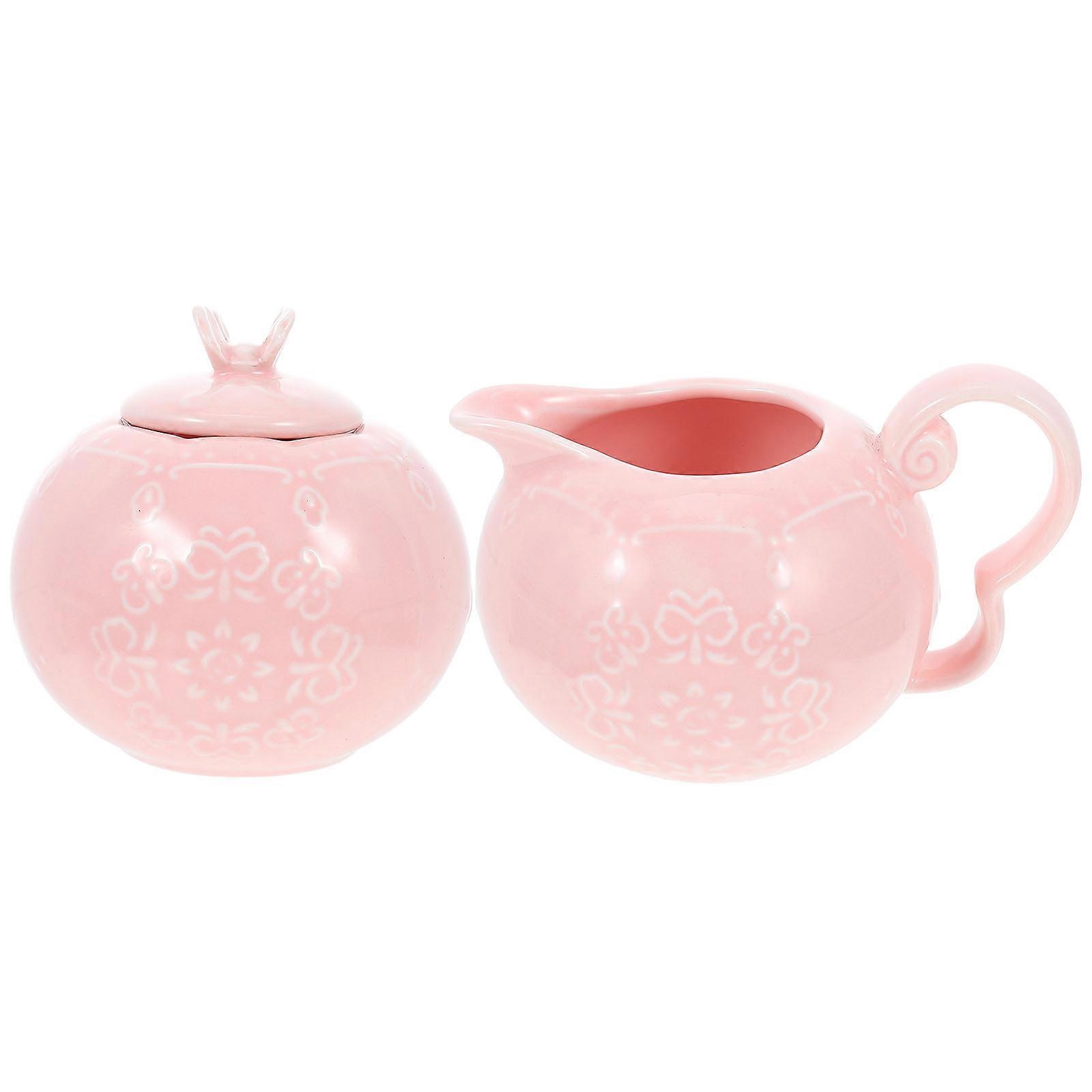European Style Ceramic Milk Pitcher & Sugar Bowl Set – Elegant Tea Accessories for Housewarming, Entertaining, and Daily Use