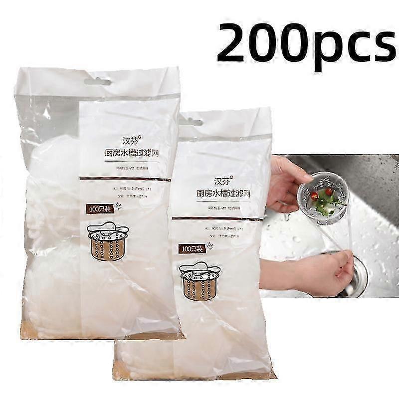 100-300PCS Disposable Sink Filter Mesh Bags Kitchen Sink Strainer Drain Hole Anti-blocking Garbage Bag Cleaning Strainers Net