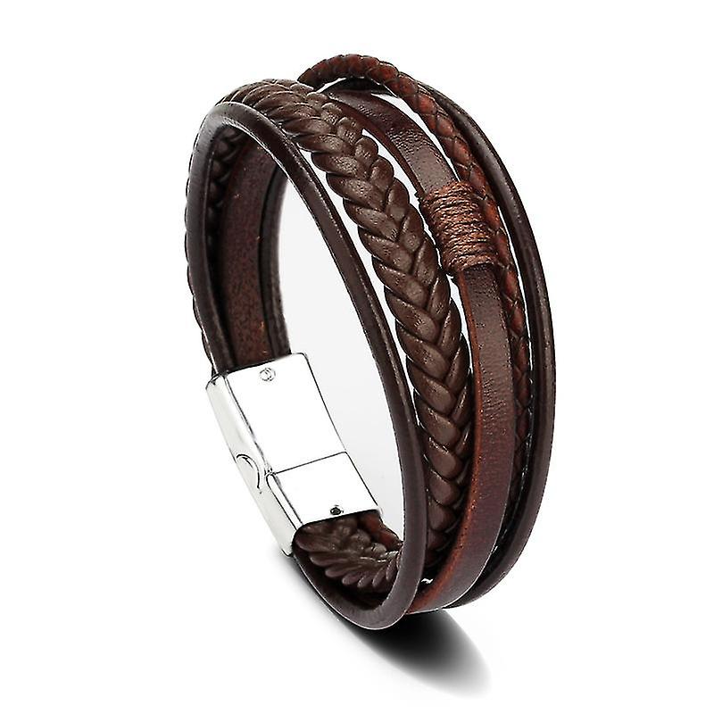 thumbnail image 1 of Pulsera de pareja Pulsera de cordón de cuero tejida a mano, Joyería para hombre Regalo de Navidad, 1 of 4